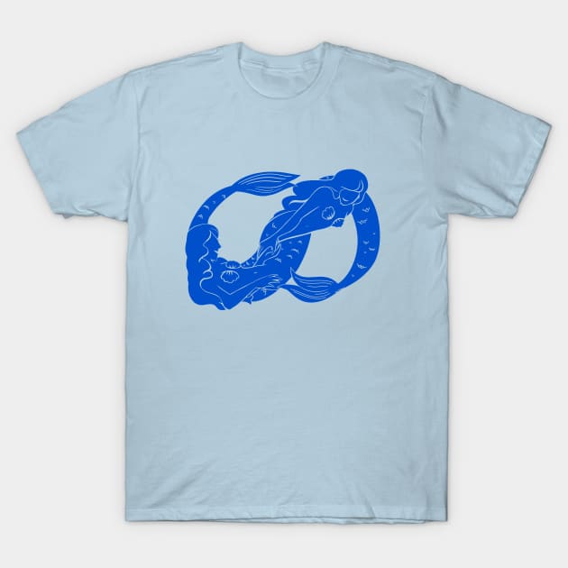 Gay Infinity Mermaids- Blue T-Shirt by VenaCoeurva